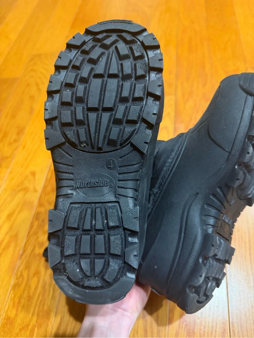 Northside Black Insulated Waterproof Winter Snow Boots Size 4